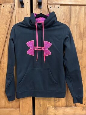 Under Armour Black Hoodie with Pink Accents